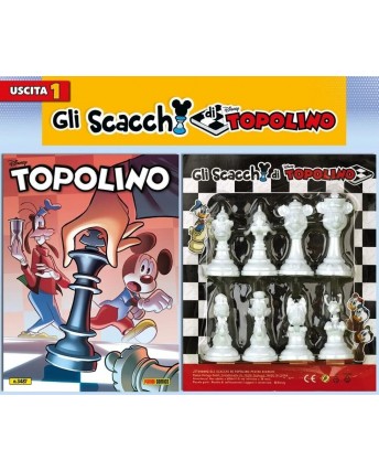 Topolino n.3487 GADGET gli scacchi pedine bianche NUOVO ed. Panini FU38