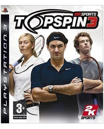 Videogioco Playstation 3 Top Spin 3 2k Sports 3+ ENG usato libretto