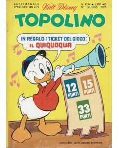 Topolino n.1124 ed. Walt Disney Mondadori