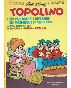 Topolino n.1301 PIEGHEVOLE MATTEL ed. Walt Disney Mondadori