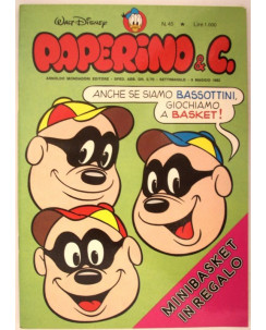 Paperino & C. n.45 - Maggio 1982 - GADGET Minibasket - Edizioni  Mondadori