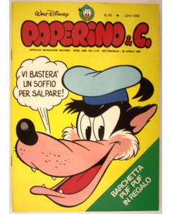 Paperino & C. n.43 - Aprile 1982 - GADGET Barchetta Puf Puf - Ed.  Mondadori