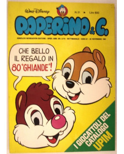 Paperino & C. n.21 - Novembre 1981 - GADGET Puzzle - Edizioni  Mondadori