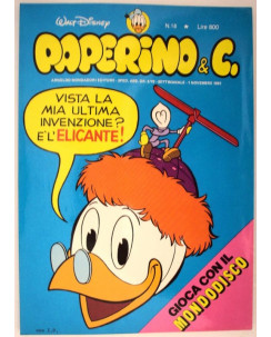 Paperino & C. n.18 - Novembre 1981 - GADGET Mondodisco - Edizioni  Mondadori