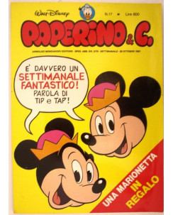 Paperino & C. n.17 - Ottobre 1981 - GADGET Una Marionetta - Edizioni  Mondadori