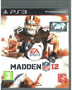 Videogioco Playstation 3 Madden NFL 12 PS3 3+ libretto usato