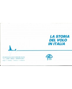 La storia del volo in Italia 24 cartoline Lago aeroplani ed. Santo Pietro A88