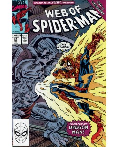 Web of  Spider-Man 61 Feb 1990 ed. Marvel Comics lingua originale OL13