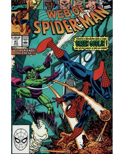 Web of  Spider-Man 67 Aug 1990 ed. Marvel Comics lingua originale OL13