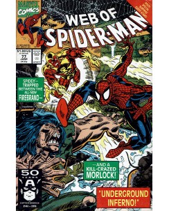 Web of  Spider-Man 77 Jun 1991 ed. Marvel Comics lingua originale OL13
