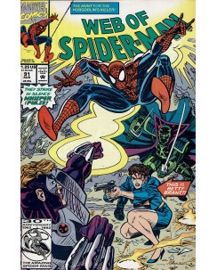 Web of  Spider-Man 91 Aug 1992 ed. Marvel Comics lingua originale OL13