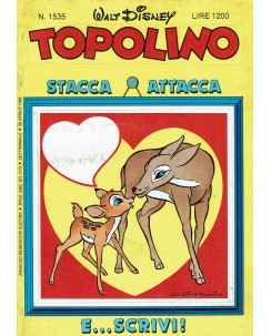 Topolino n.1535 copertina ADESIVA ed. Walt Disney Mondadori