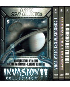 Invasion Collection trilogia 3 DVD Cofanetto Sci Fi Coll. ITA USATO B18