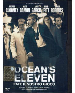 DVD Ocean's eleven con George Clooney Brad Pitt Julia Roberts ITA USATO B06