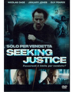 DVD Solo per vendetta Seeking Justice con Nicolas Cage slipcase ITA usato B23