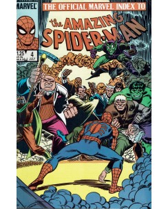 Official Index Amazing Spider-Man 4 Jul '85 ed. Marvel Comics lingua origin OL17