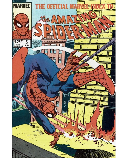 Official Index Amazing Spider-Man 5 Aug '85 ed. Marvel Comics