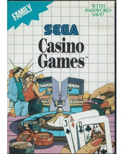 Videogioco SEGA Master System Casino Games ORIGINALE libretto ITA B33