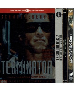 DVD TERMINATOR 1 2 3 + salvation con Arnold Schwarzenegger ITA usato B33