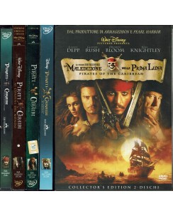 DVD pirati dei Caraibi 5 film con Johnny Depp ITA usato B33