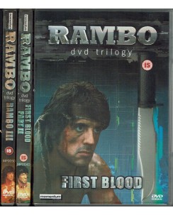 DVD Rambo trilogy 1 2 e 3 con Sylvester Stallone ITA usato B33