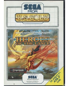 Videogioco SEGA Master System Heroes of the Lance ORIGINALE libretto ITA B39
