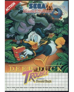 Videogioco SEGA Master System Deep Duck Trouble Donal ORIGINALE libretto ITA B39