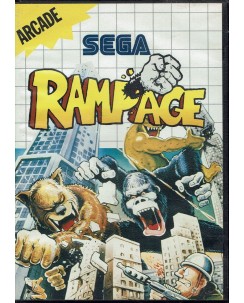 Videogioco SEGA Master System Rampage ORIGINALE libretto ITA B39