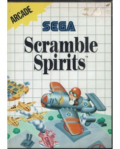 Videogioco SEGA Master System Scramble Spirits ORIGINALE libretto ITA B39