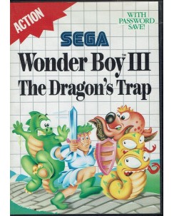 Videogioco SEGA Master System Wonder Boy III the Drag ORIGINALE libretto ITA B39