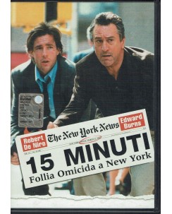 DVD 15 minuti Follia omicida a New York con Robert De Niro ITA USATO B38