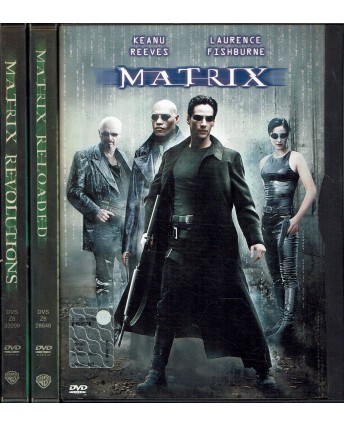 DVD lotto MAtrix 1 2 e 3 con Keanu Reeves ITA USATO B38