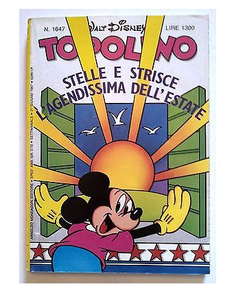 Topolino n.1647 * 21 giugno 1987 * Walt Disney - Mondadori
