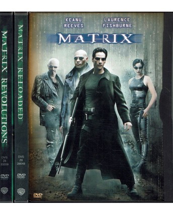 DVD lotto Matrix 1 2 e 3 con Keanu Reeves ITA USATO B37