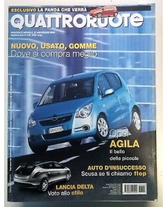 Quattroruote n. 629 Marzo 2008: Opel Agila Lancia Delta Nuovo Usato Gomme ed. Do