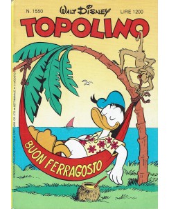 Topolino n.1550 11 agosto 1985 ed. Walt Disney Mondadori