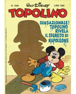Topolino n.1559 13 ottobre 1985 ed. Walt Disney Mondadori
