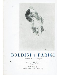 Catalogo Boldini e Parigi Acquerelli e disegni Ist. Francese Firenze 1959 A05