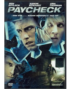 DVD Paycheck Ben Affleck Philip di John Woo ITA usato B08