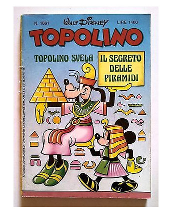 Topolino n.1661 27 settembre 1987 ed. Walt Disney Mondadori