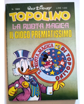 Topolino n.1665 25 ottobre 1987 ed. Walt Disney Mondadori