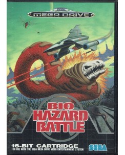 Videogioco SEGA MEGA DRIVE Bio Hazard Battle ORIGINALE libretto poster B10