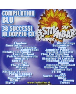 CD Festivalbar 2002 Compilation Blu 2 CD EMI 38 tracce B41