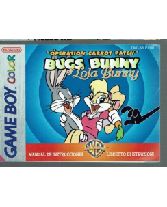 Libretto GAME Boy Color Bugs Bunny operation ca ENG ITA no BOX no gioco B15