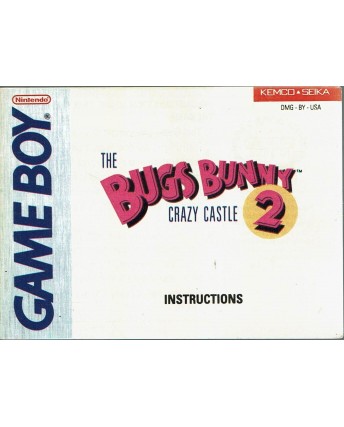 Libretto GAME Boy the Bugs Bunny Crazy Catle 2 ENG no BOX no gioco B15