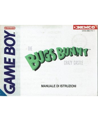 Libretto GAME Boy Bugs Bunny crazy castle ITA no BOX no gioco B15