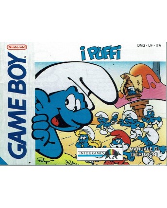 Libretto GAME Boy i Puffi ITA no BOX no gioco B15