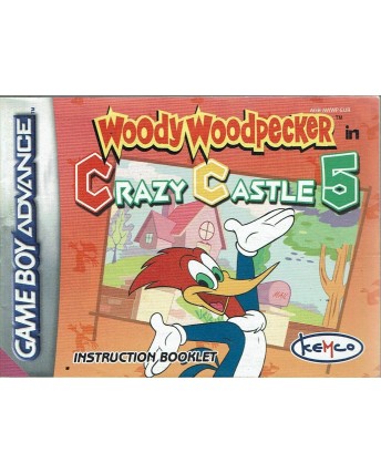 Libretto GAME Boy Advance Woody Crazy Castle 5 ITA no BOX no gioco B15