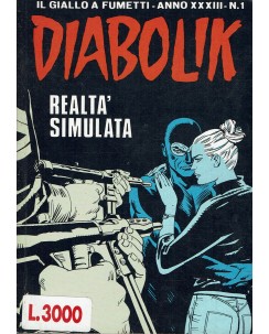 Diabolik Anno XXXIII n. 1 realtà simulata ed. Astorina