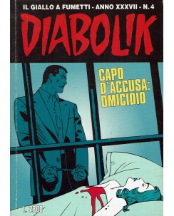 Diabolik Anno XXXVII n. 4 capo d'accusa omicidio ed. Astorina
